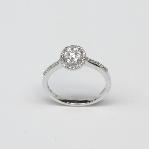 9ct White Gold Diamond Ring